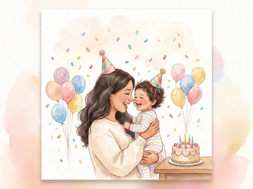 A mother and her toddler at a little goodbye-to-nursing party